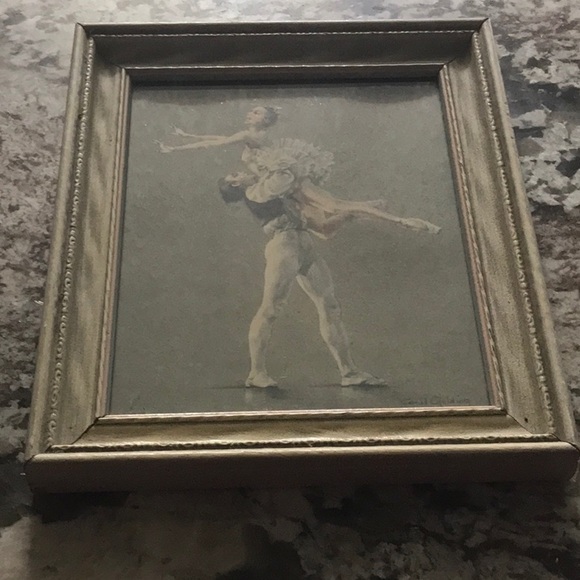 Vintage Cecil Golding Signed Ballet framed print 9 x 7.5 -in - Picture 2 of 11